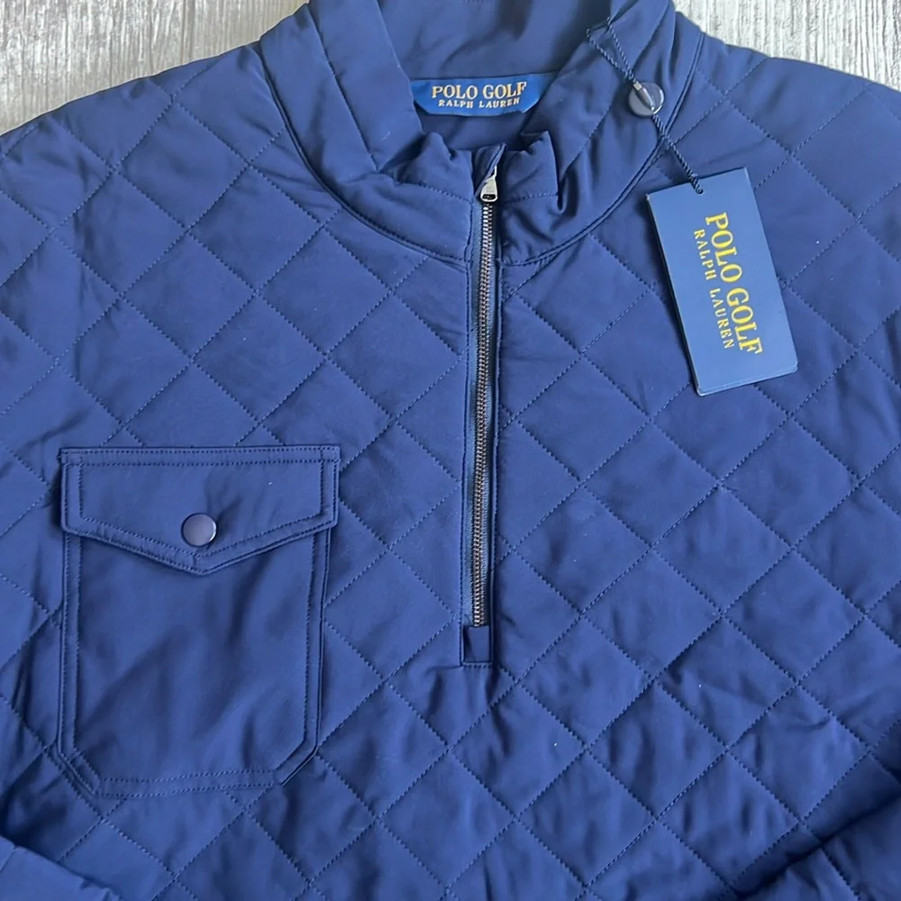 Polo‎ Ralph Lauren Golf Diamond Quilted 1/4 Zip Mockneck Pullover Jacket XXL